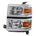 thumbnail image 2 of MOSTPLUS Pair Chrome Headlights Headlamps for 2014 2015 Chevy Silverado 1500 LS LT LTZ, 2 of 8