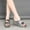 Silver, variant on BONIXOOM Sandals Women Clearance None Platform V-Day Casual Summer Shoes For Women Silver Size 4.5