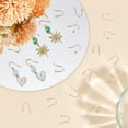 thumbnail image 4 of Juego de 200 ganchos para pendientes de acero inoxidable chapado en oro de 18 quilates, con forma de anzuelo francés y bucle horizontal para bisutería DIY., 4 of 9