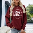 thumbnail image 2 of Boy Mom Sweatshirt for Women Casual Fall Winter Long Sleeve Pullover Tops Boy Mom Shirt Funny Graphic Mama Sweatshirt Gifts for Christmas T Shirt, 2 of 4