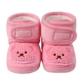 thumbnail image 3 of Povozer Baby Boys Girls Warm Cozy Cotton Winter Booties Fleece First Walker Winter Warm Crib Shoes(Pink,6-18 Months), 3 of 6