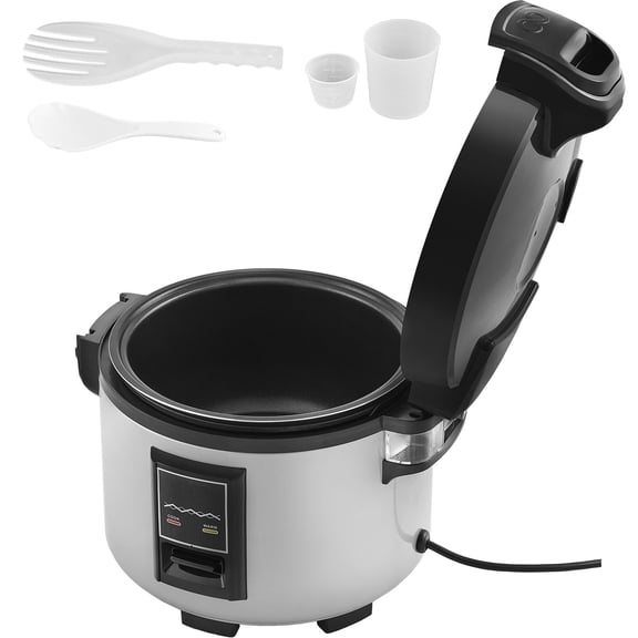 Large Commercial Rice Cooker, 60-Cup Capacity, 13.74 Qt Nonstick Pot with Keep Warm Function for Restaurant&Catering Use