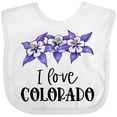 thumbnail image 3 of Inktastic I Love Colorado Columbine Flowers Boys or Girls Baby Bib, 3 of 4