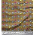 thumbnail image 1 of Soimoi Cotton Cambric Fabric Footprint & Bear Animal Print Fabric by Yard 56 Inch Wide, 1 of 1