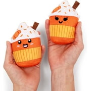 Emotional Support Pals Latte, Plush Food Toys , Includes 5 Food Plushies with Carrying Basket, Fall Gifts