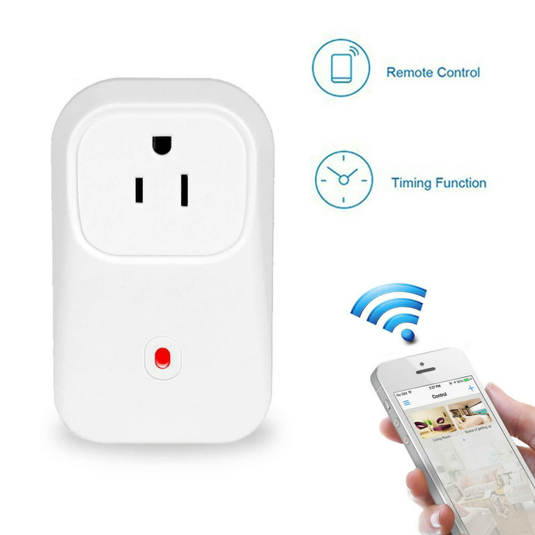 WiFi Smart Plug Remote Control Timer Double-jack switch Power Socket US  Outlet