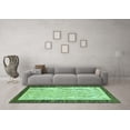 thumbnail image 3 of Ahgly Company Indoor Rectangle Oriental Turquoise Blue Modern Area Rugs, 2' x 4', 3 of 4