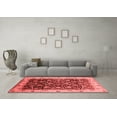 thumbnail image 3 of Ahgly Company Indoor Square Oriental Red Industrial Area Rugs, 5' Square, 3 of 4