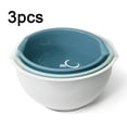 thumbnail image 1 of Juego de cuencos de plástico para comidas diarias, cuencos para mezclar con base antideslizante aptos para lavavajillas y microondas, con borde ancho y pico para mayor estabilidad y ahorro de espacio, 1 of 5