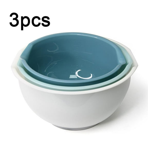 3 Pcs Mixing Bowls Multi-Purpose Plastic Mixing Bowl Salad Bowl Kitchen Creative Vegetable Fruit Bowl Stackable Bowls Set