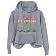 thumbnail image 4 of LGASWYX Mom Grandma Great Grandma I Just Keep Women's Letter Print Long Sleeve Hooded Sweatshirt (Gray,L), 4 of 4