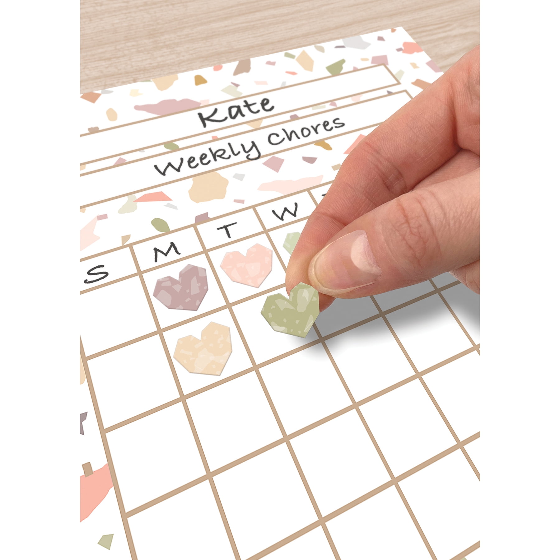 Teacher Created Resources Terrazzo Tones Incentive Charts, 36 Per Pack, 6 Packs