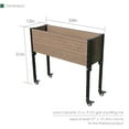 thumbnail image 4 of Everbloom 36" x 12" x 31" Brown and Black Wood, Plastic and Steel Planter Box, 4 of 9