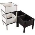 thumbnail image 6 of Modern Home Raised Planter Kit - Stackable Modular Flower/Garden Bed Kit (White, Set of 4), 6 of 7