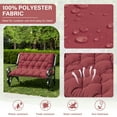thumbnail image 4 of Snubbull Swing Replacement Cushion, Outside Bench Cushion with Backrest, 1-2 Seater Cushion with 6 Ties for Outdoor Furniture, 47 x 40 x 5 inches Porch Swing Cushion Garden Bench, Fuchsia Red, 4 of 7