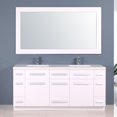 thumbnail image 2 of Design Element Moscony 72" Double Sink Bathroom Vanity Set in White with White Sparkling Quartz Countertop, 2 of 4