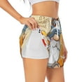 thumbnail image 2 of Disketp Hello Summer Cute Gnome Print Women's Shorts Workout Shorts for Athletic Gym Running Shorts with Phone Pockets Medium, 2 of 8