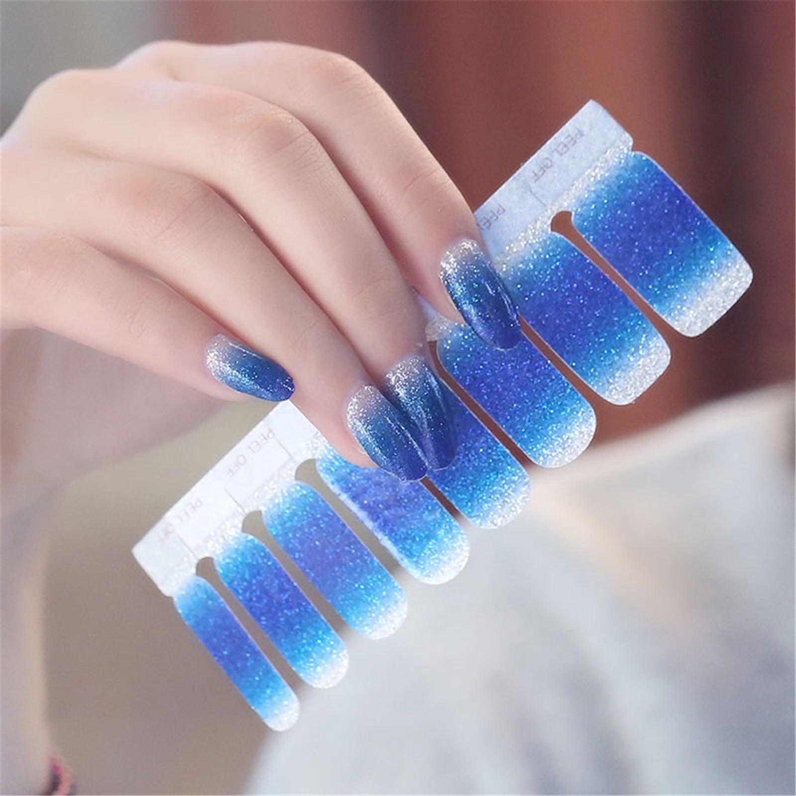 Nail Bling Stickers Cool Nail Stuff Fiberglass Nails Strips Nail Stamping Kits for Short Nails Nail Heart Stencils Cool Nails for Teenagers Kids Stickers 10-12 Polish Strips Petite Nail Decals Self