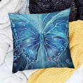 thumbnail image 2 of SHANXI Spring Throw Pillow Covers Square Butterfly Technology Science Aesthetic Beautiful Designs Black Blue Velvet Comfortable Decorative Couch 18x18in, 2 of 5