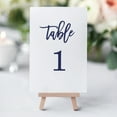 thumbnail image 5 of Tumbalina Navy Wedding Table Numbers (Color Options Available), 4x6 Modern Calligraphy Foil Design, Double Sided, Numbers 1-25 (Navy), 5 of 7
