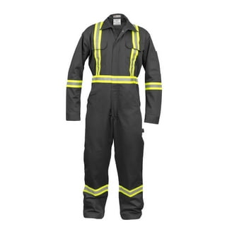 Flame Retardant FR Coverall - 88% C / 12% Nylon, X-Large, Navy