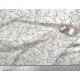 thumbnail image 3 of Soimoi White Cotton Cambric Fabric Dry Branches Tree Printed Craft Fabric by the Yard 42 Inch Wide, 3 of 3