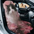 thumbnail image 2 of Xixirimido Car Towel Seat Covers Multifunctional Towel for Gym Outdoor Sport, Picnic, Beach, Pet Travel, Non-Slip Washable Car Seat Protector, Cat Pink Daisy, 2Pack, 2 of 8