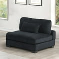 thumbnail image 6 of Bentley Setup 2 Modern style Sectional made with Corduroy Fabric in Black, 6 of 18