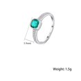 thumbnail image 3 of PAENENPH 14K Gold over S925 Feminine Grace and Refined Elegance, Silver Square Emerald Ring with Gemstone, A Heartfelt and Thoughtful Daily Present for Her, 3 of 9