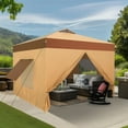 thumbnail image 4 of Alpha Joy 10'x 10' Instant Canopy Outdoor Ez Up Outdoor Canopy Shelter Tent with 4 Side Walls, Beige, 4 of 8
