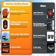 thumbnail image 3 of Heated Gloves for Men Women 7.4V Rechargeable Electric Glove Touchscreen Waterproof Non-Slip Hand Warmer for Christmas Winter Outdoor Work Motorcycle Ski Hiking Camping Hunting Riding Raynaud, 3 of 9