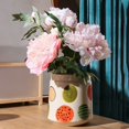 thumbnail image 3 of Unique Hand - painted Ceramic Vase Colorful Circular Patterns for a Vivid Home Decor, 3 of 4