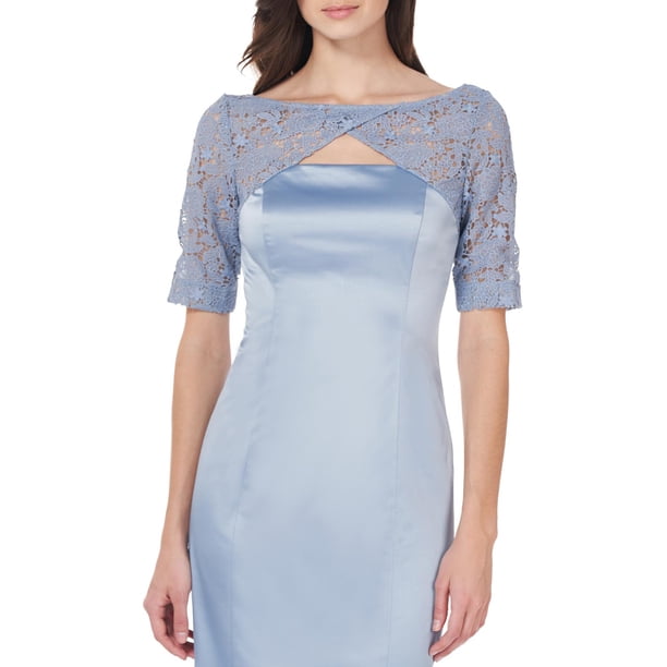 js collections lace sheath dress JS collections red lace dress embroidered