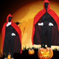 thumbnail image 4 of 90cm Vestido reversible rojo negro Diablo gótico Pirata Vampiro Demonio, 4 of 5