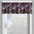 thumbnail image 4 of Ambesonne Dark Floral Valance & Curtain, Exotic Forest Ornament, 55"x24", Hot Pink Pale Camel, 4 of 7