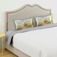 thumbnail image 5 of Haosy Satin Pillowcase for Hair and Skin Standard Cooling Silk Pillow Case with Envelope Closure Cartoon Bunny Walks with Easter Eggs 20"x26", 5 of 9