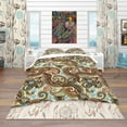 thumbnail image 2 of Designart 'Paisley Pattern with Fantasy Background' Vintage Duvet Cover Set, 2 of 4