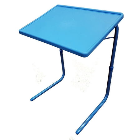 Portable Foldable Tv Tray Table Laptop Eating Drawing Portable Foldable Tv Tray Table Laptop Eating Drawing Stand With Adjule Sliding Cup Holder Blue