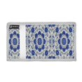 thumbnail image 2 of Cloth Wallet with Lanyard & Multiple Compartments Fashion Purse Zipper Clutch Bag for Cash Cards Coins Blue and White Batik Pattern, 2 of 7