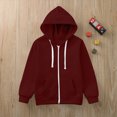 thumbnail image 4 of UAYOTSE Boys Hoodie Sweatshirt Full Zip Up Casual Long Sleeve Solid Jacket Kids Lightweight Outwear,Sizes 4-5 Years, 4 of 5