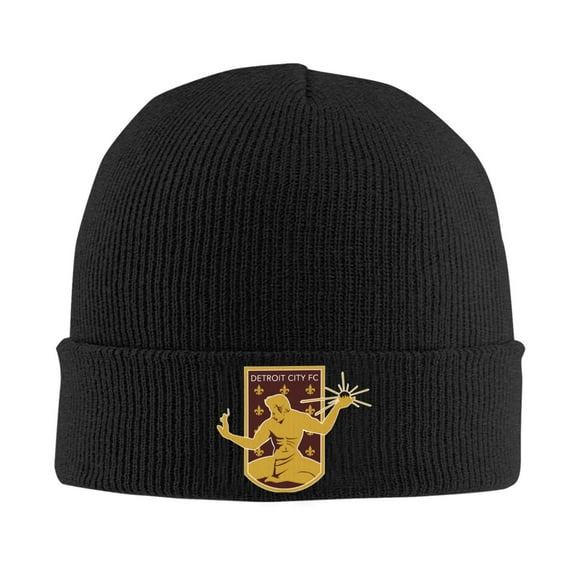 Detroit City Fc Knitted Winter Beanie Warm Acrylic Hat