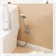 thumbnail image 4 of Soporte de ducha ajustable con ventosa sin taladrar - Rociador de ducha de ángulo impermeable ajustable, con gancho para el baño, sin clavos ni pegamento, Orientable, Ducha de baño de pared, para baño de hotel esquí esquí Gafas de esquí, 4 of 5