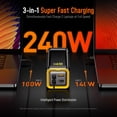 thumbnail image 4 of Batería externa AOHI 27600 mAh 240 W con 140 W PD 3.1, color gris, 4 of 9