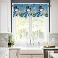thumbnail image 2 of Blue Snowman Christmas Kitchen Valances for Windows 54x18 Inch Kitchen Curtains Valances Rod Pocket Xmas Gifts Wreath Snowflake Bathroom Window Valances for Window Treatment Decor, 2 of 6