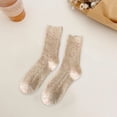 thumbnail image 5 of harmtty Dotted Yarn Pattern Socks Women Cotton Blend Socks Women Cotton Blend Mid-calf Socks Dotted Yarn Pattern Soft Skin-friendly Warm Color Solid Color Pink, 5 of 8