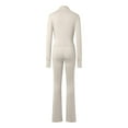 thumbnail image 5 of HJYCHN Women Outfit Sweatsuits 2 Piece Long Sleeve Bodysuits Top with Skinny Pants Fitness Wear Outfits Bodysuits and Pants Sets Athletic Performance White XL, 5 of 6