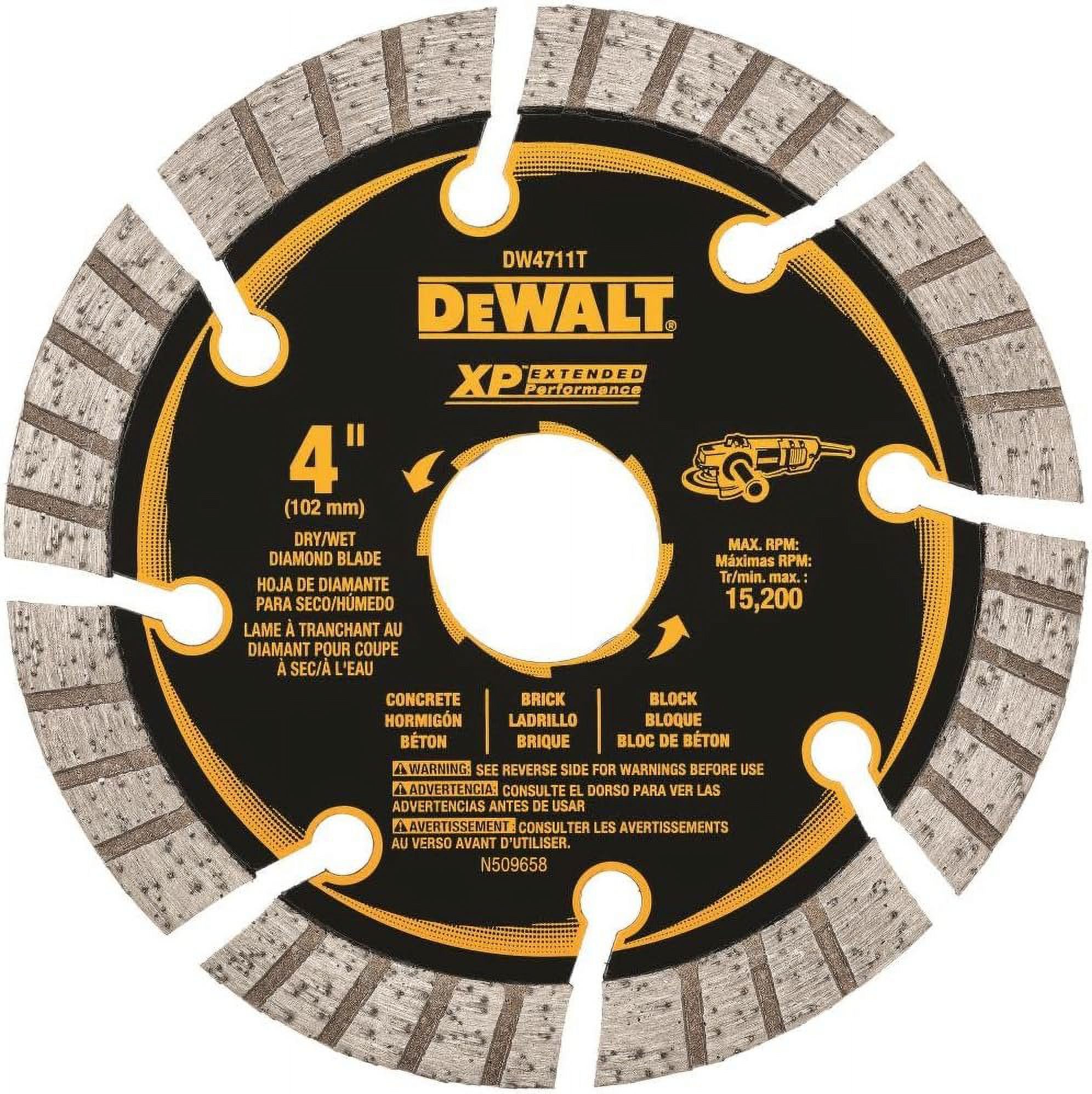 DeWalt DW4740S 4–1/2 Zoll XP Sandwich Tuck Point Blade – Diamanttrennscheibe Für Mauerwerksarbeiten, 0,250 Zoll