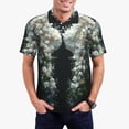 thumbnail image 1 of Fotbe Floral Angelic White Wings Camiseta Polo de Golf para Hombre con Estampado – Camisa Deportiva Transpirable con Cuello Abotonado-XX-Large, 1 of 6