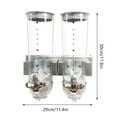 thumbnail image 2 of Food Dispensers Wall Mount Double Dry Cereal Dispenser Storage Dual Control Rice Pasta Container, 2 of 12