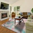 thumbnail image 4 of Jamfeel Abstract Area Rugs for Living Room Soft Thin Low Pile Printed Carpet Washable Rugs Home Decor 5'x8' Purple, 4 of 7